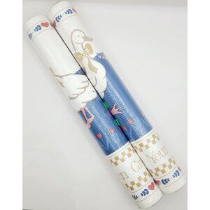Vintage Geese Wallpaper Border Cottage Core Pink Blue Goose 2 Pack Sealed NOS